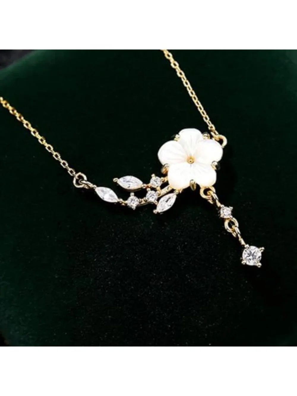 Dainty 925 Sterling Silver Cherry Blossom Necklace for Women, Mom & Daughter